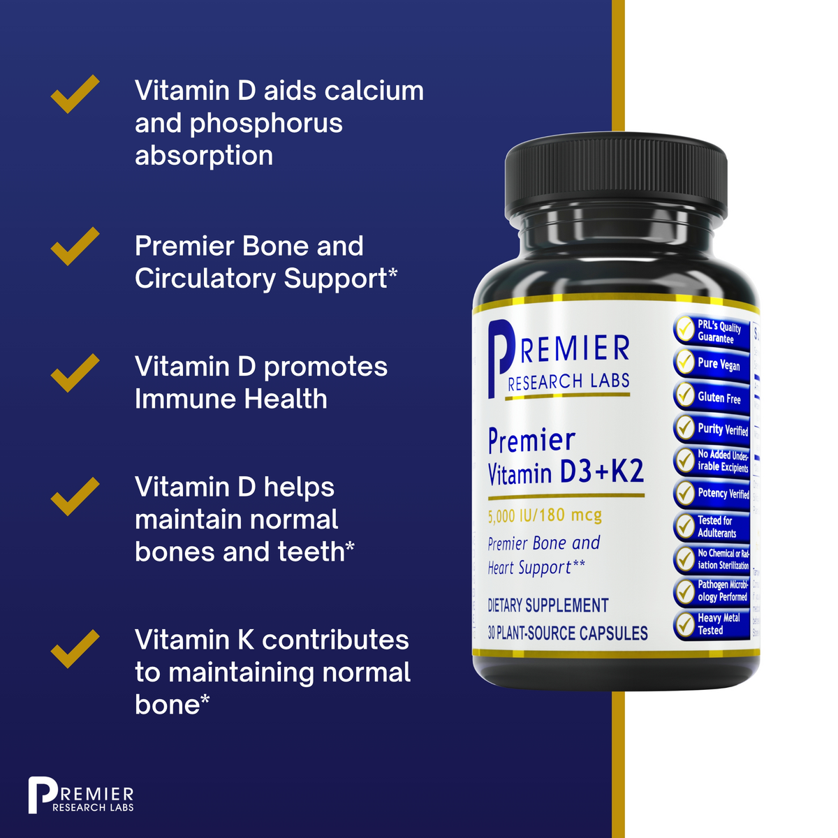 Vitamin D3+K2, Premier