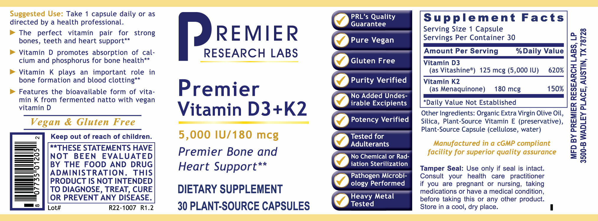 Vitamin D3+K2, Premier
