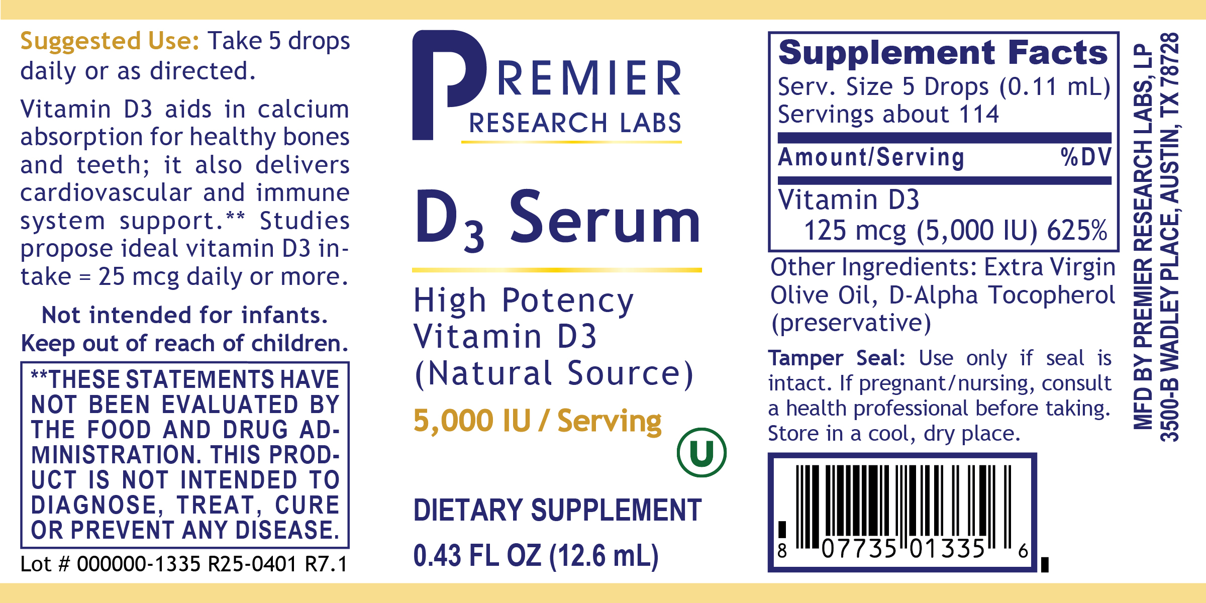 D3 Serum, Premier