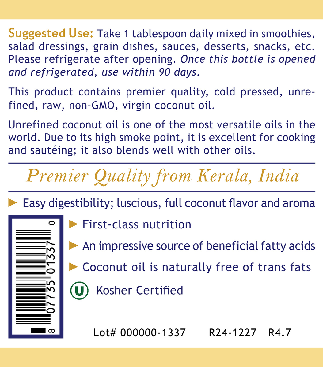 Coconut Oil, Premier