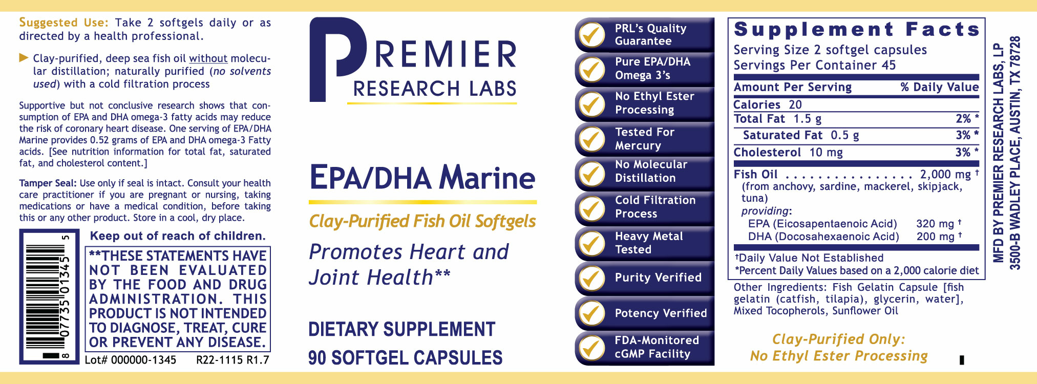 EPA/DHA Marine (Softgels), Premier