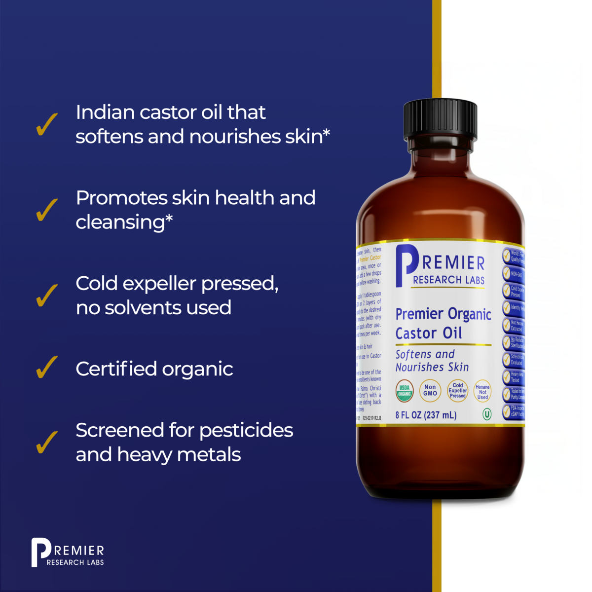 Organic Castor Oil, Premier