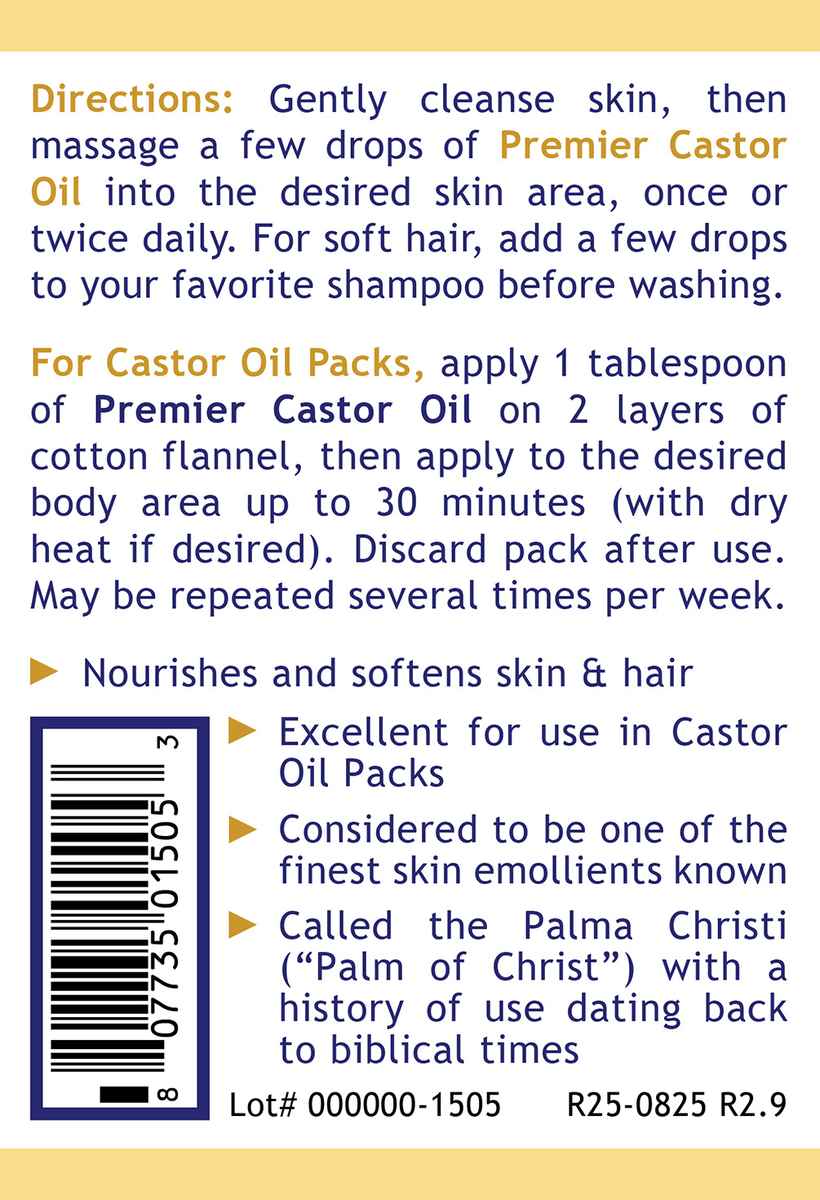 Organic Castor Oil, Premier