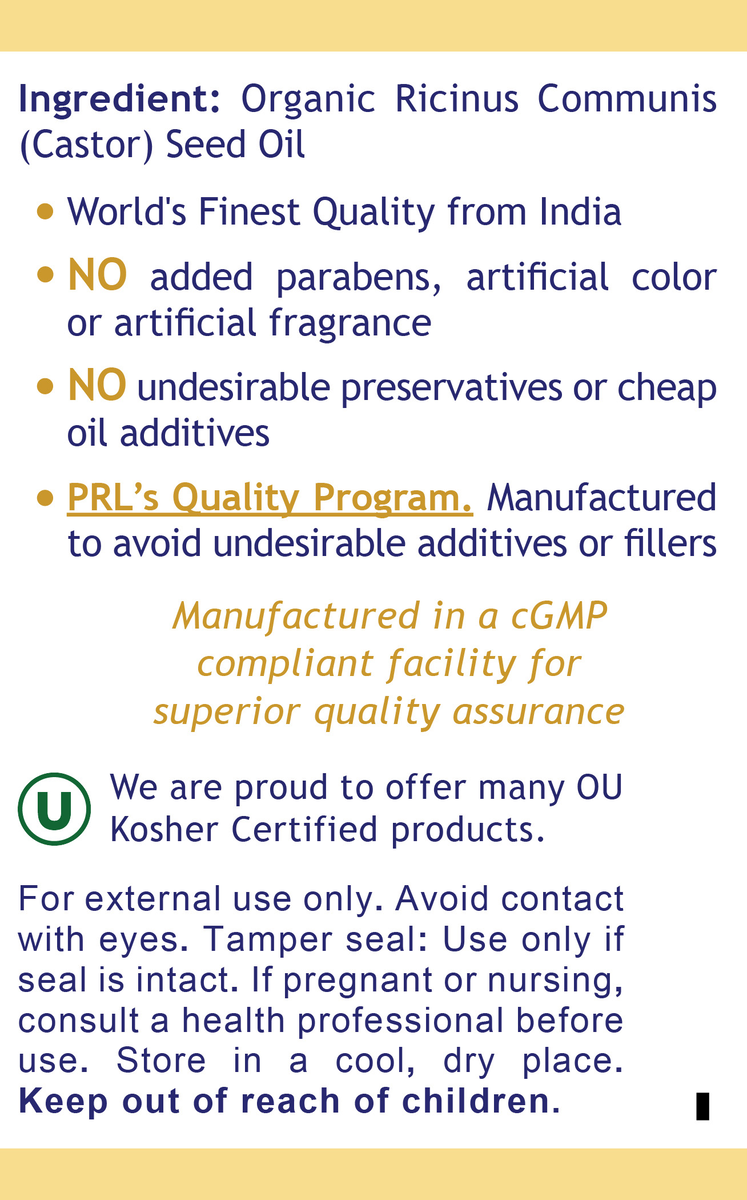 Organic Castor Oil, Premier