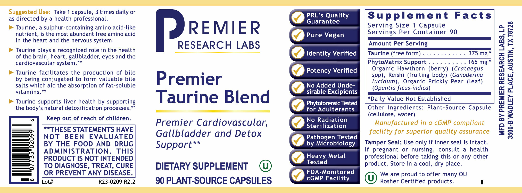 Taurine Blend, Premier