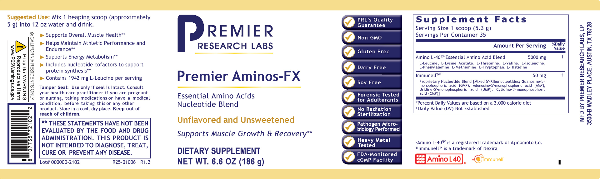 Aminos-FX™, Premier