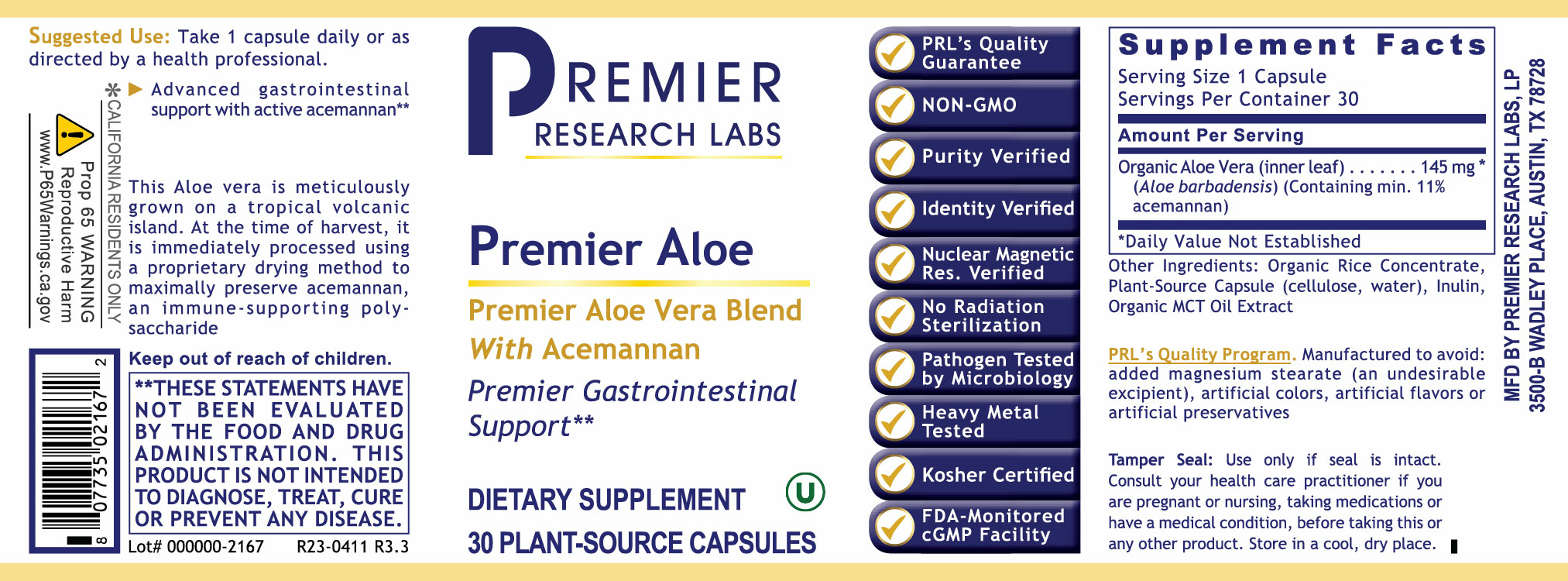 Aloe, Premier