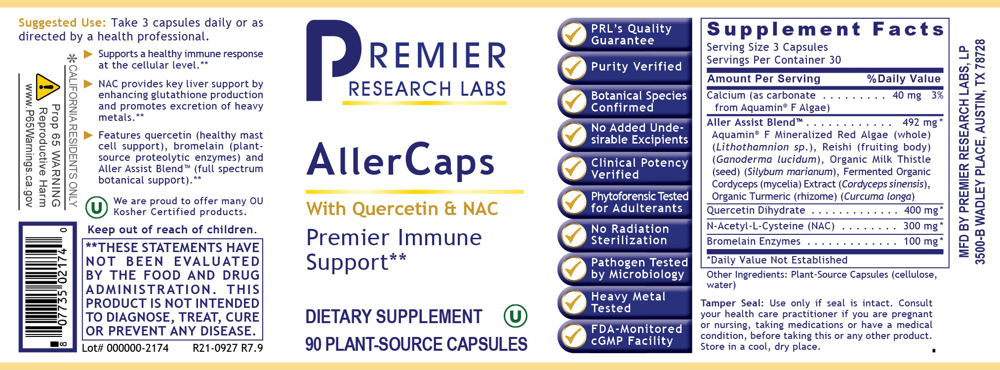 AllerCaps, Premier