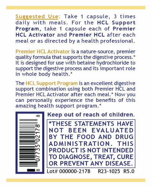 HCL Activator, Premier