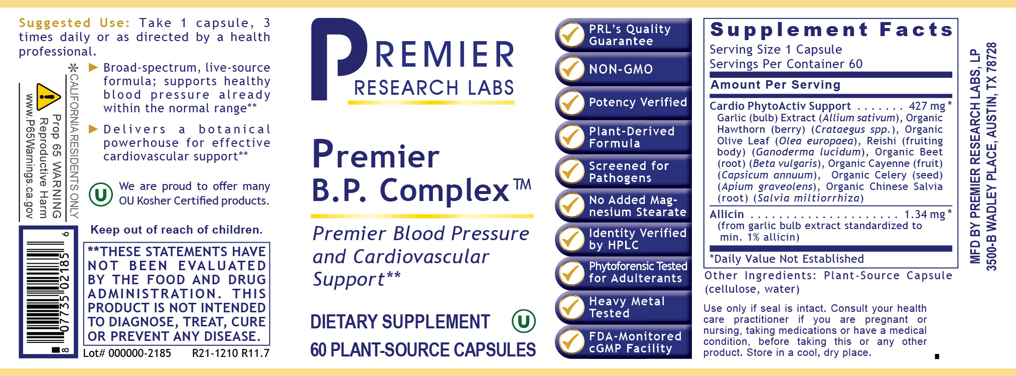 B.P. Complex&trade;, Premier