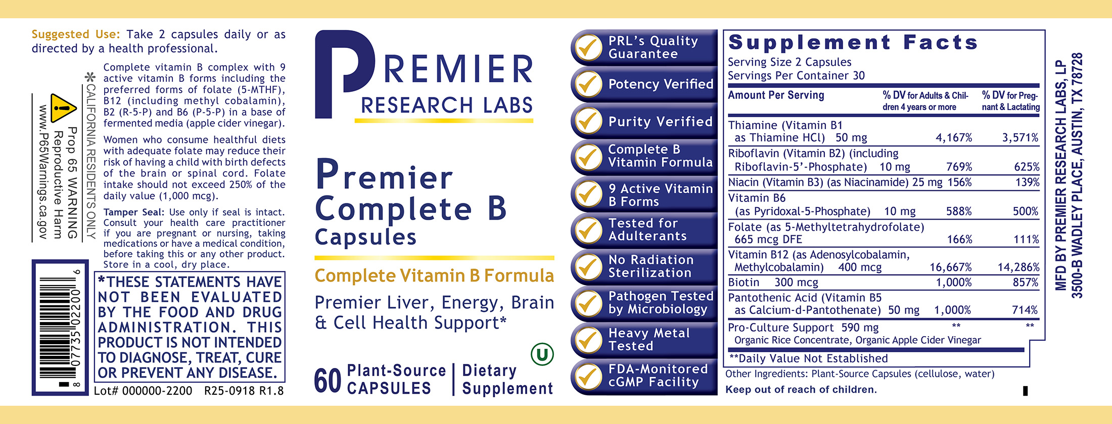 Complete B, Premier
