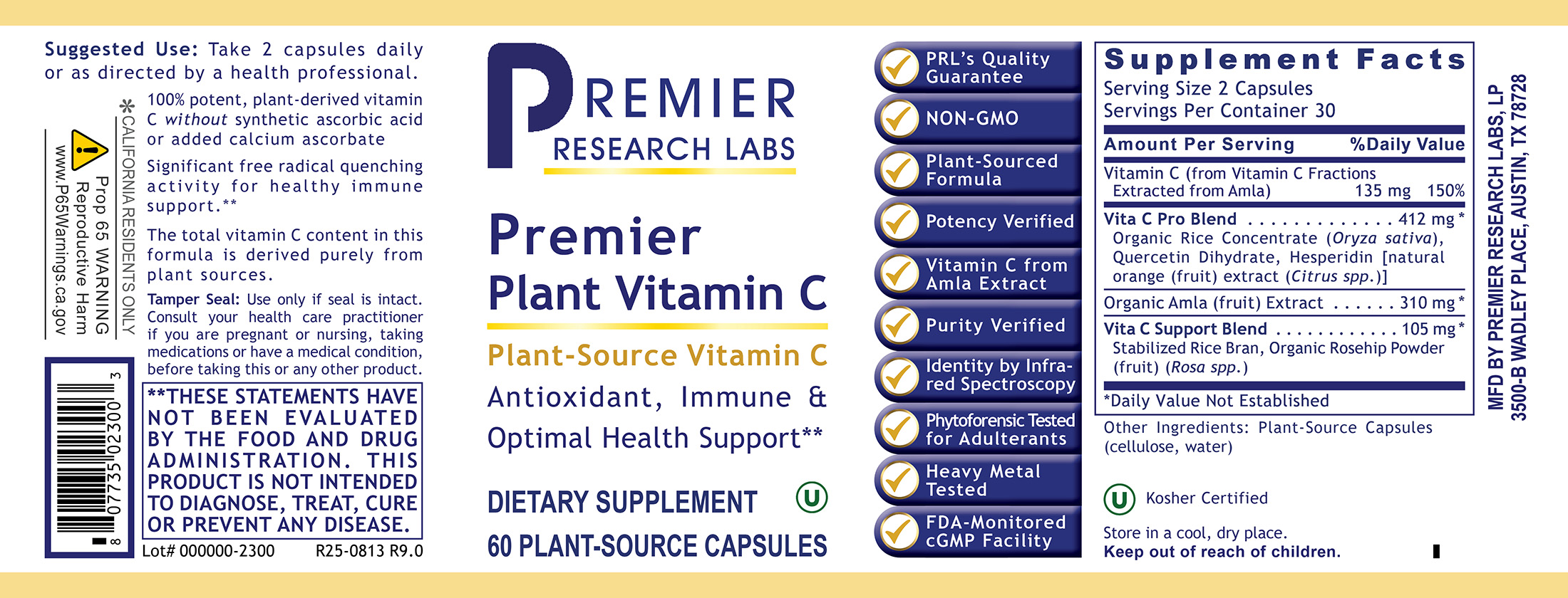 Plant Vitamin C, Premier