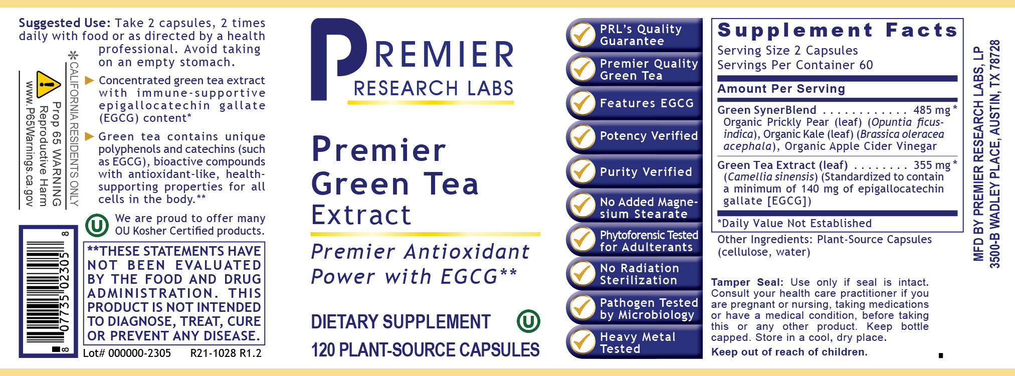 Green Tea Extract, Premier