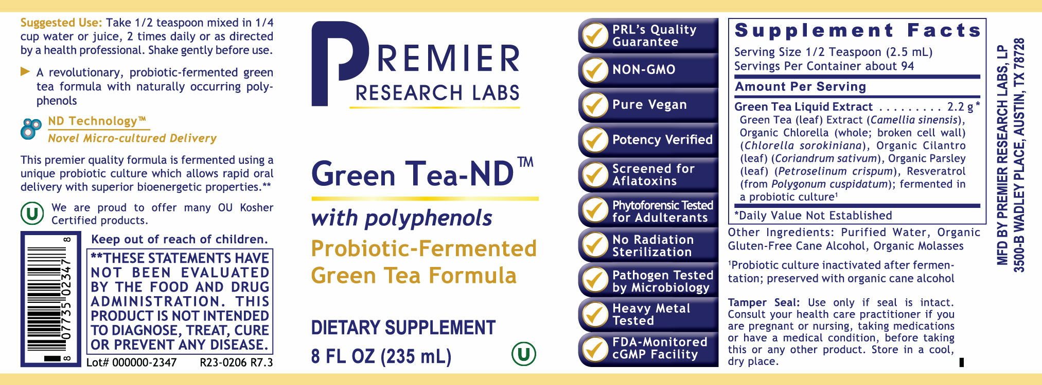 Green Tea - ND™ (Fermented) (8 oz)