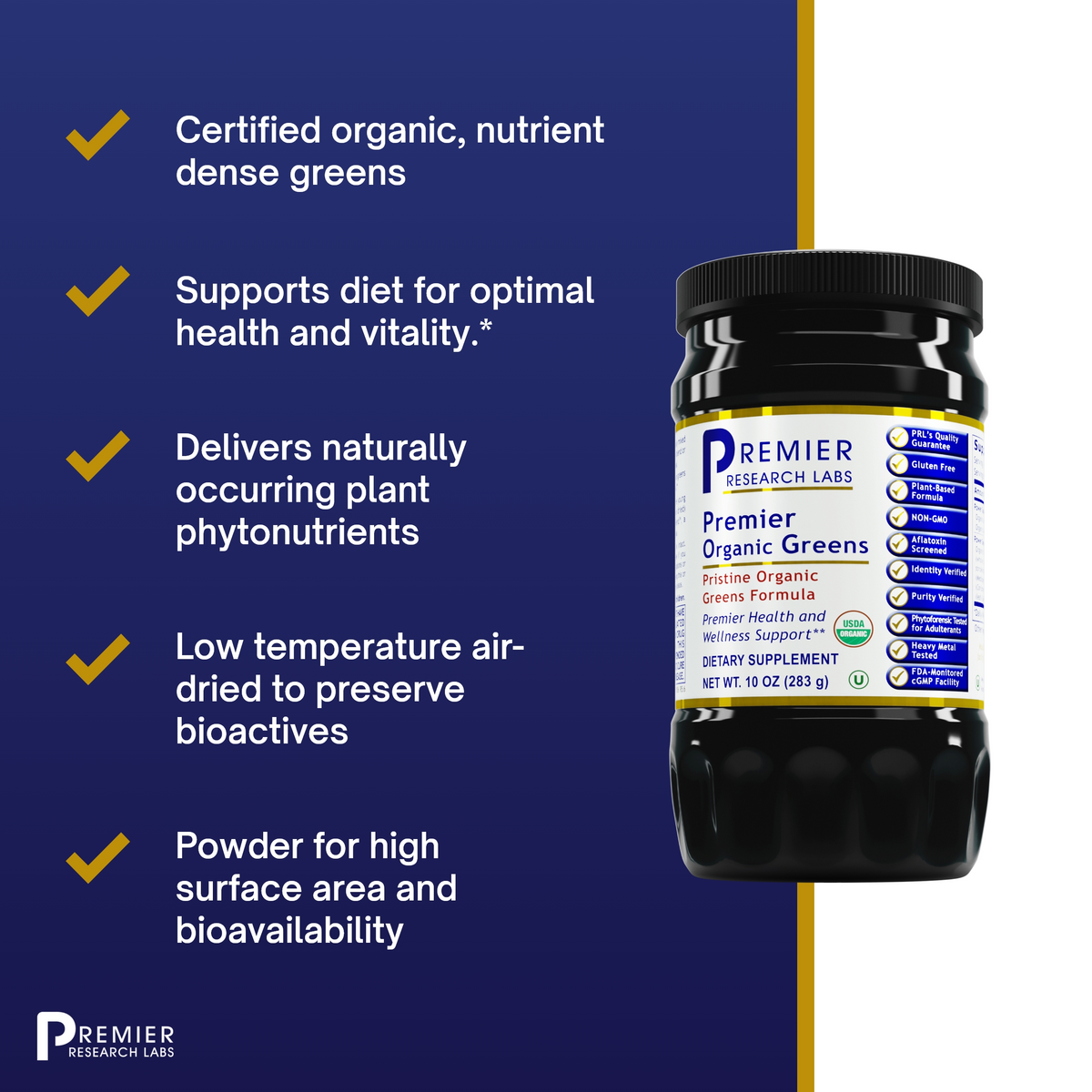 Organic Greens, Premier (Powder)