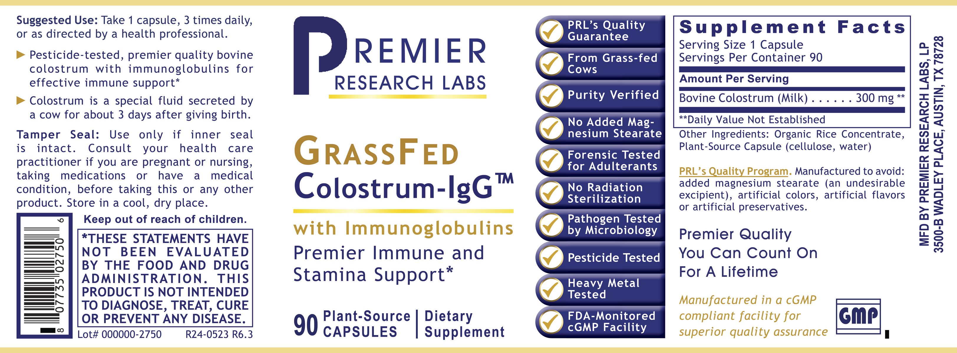 Colostrum-IgG™, Premier (Caps)