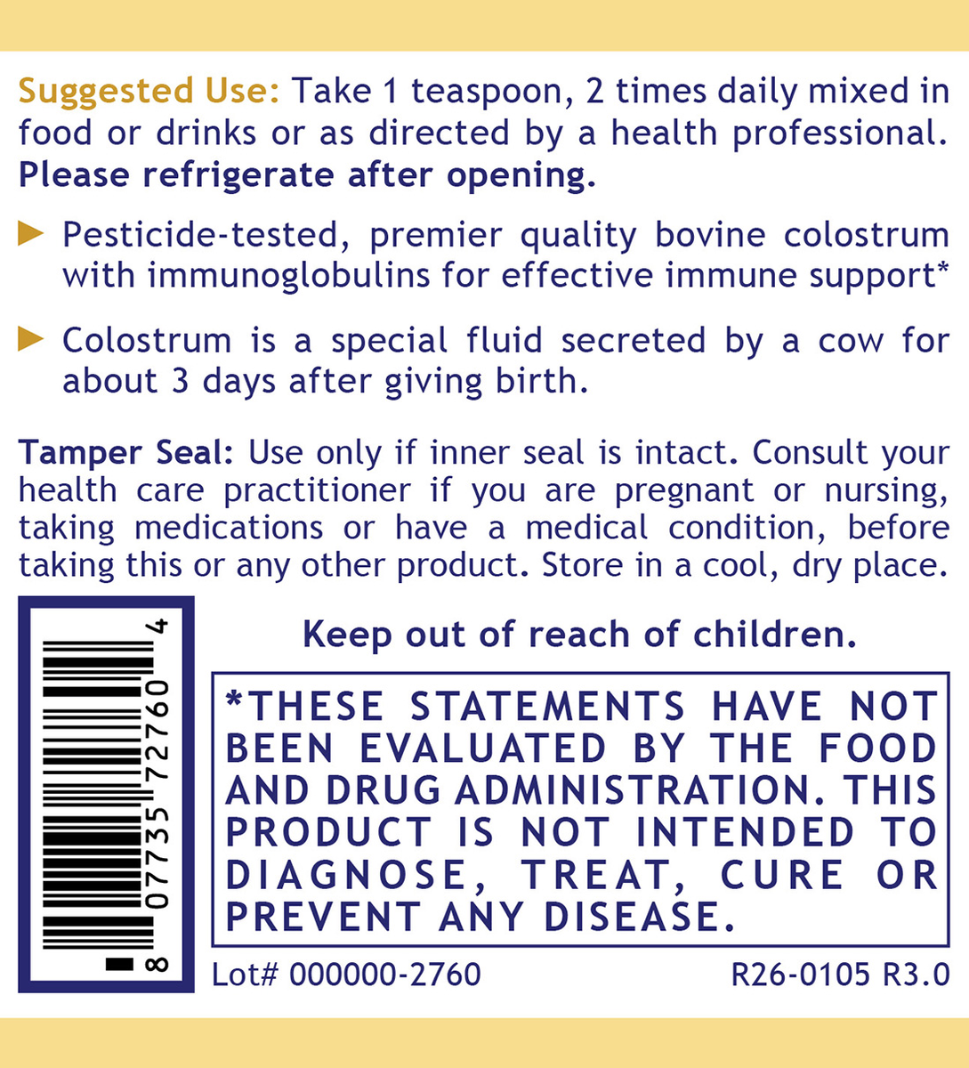 Colostrum-IgG™, Premier (Powder)