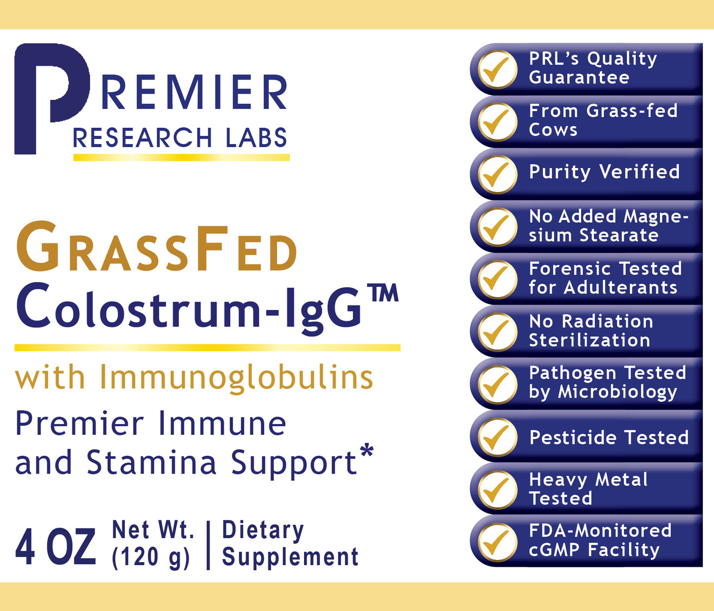 Colostrum-IgG™, Premier (Powder)