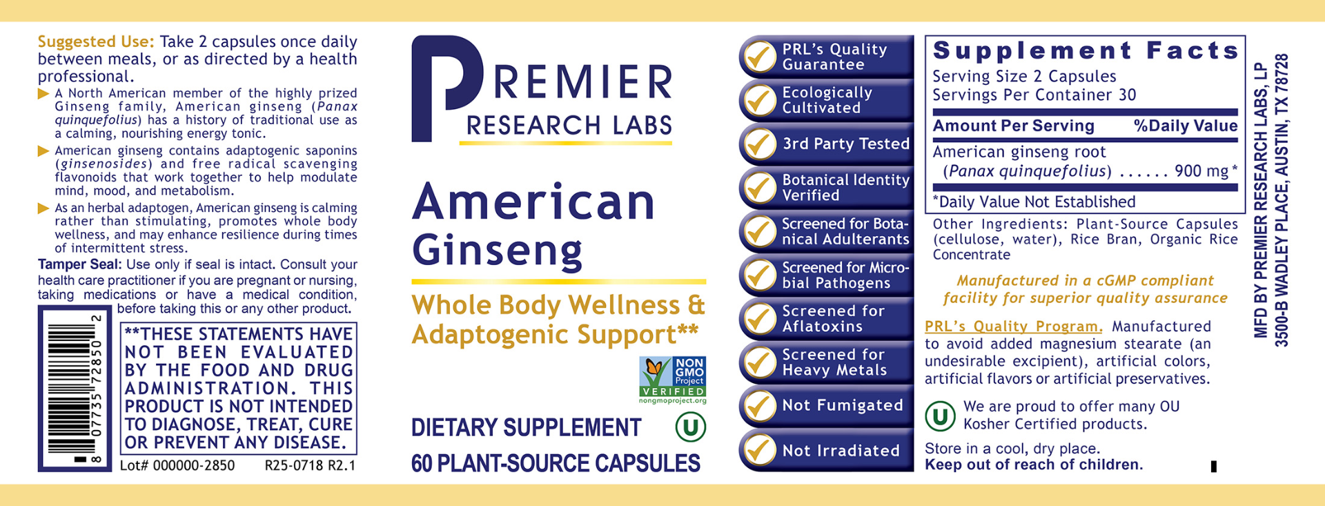 American Ginseng, Premier