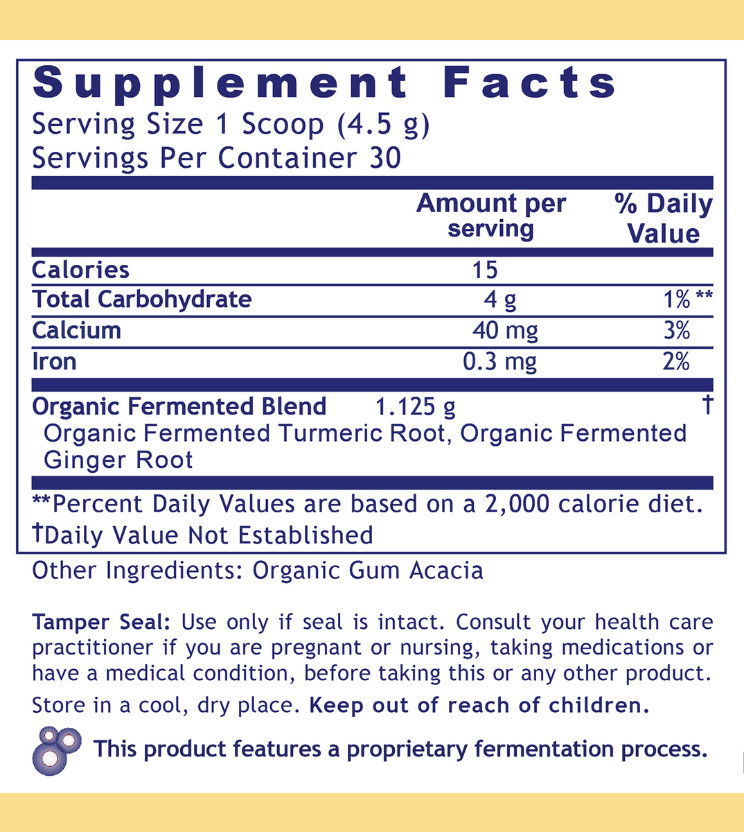 Fermented Turmeric/Ginger, Premier