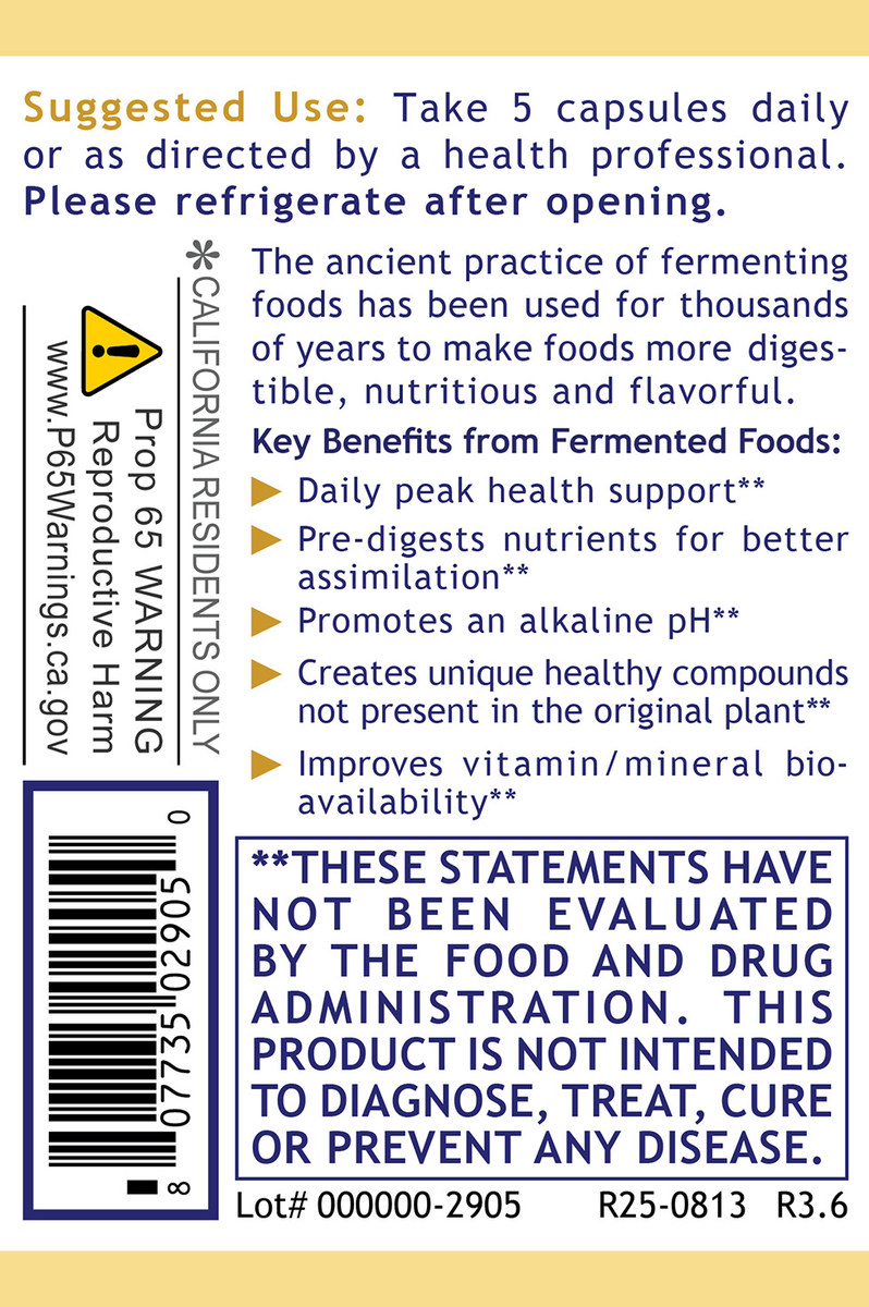Probiotic Fermented Greens, Premier