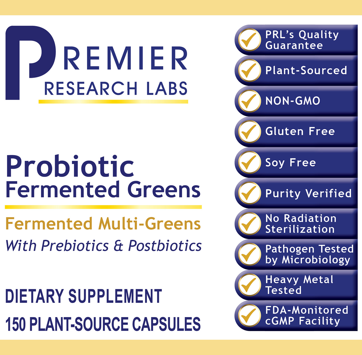 Probiotic Fermented Greens, Premier