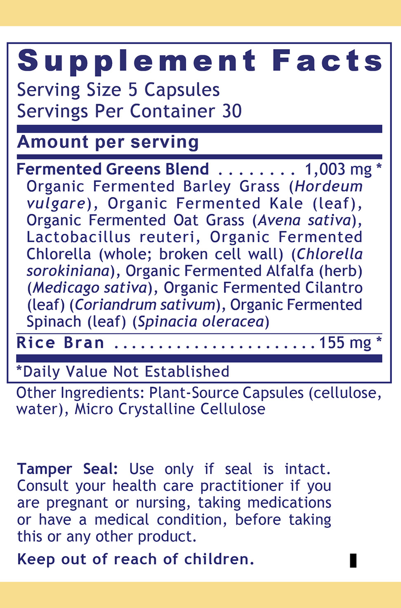 Probiotic Fermented Greens, Premier
