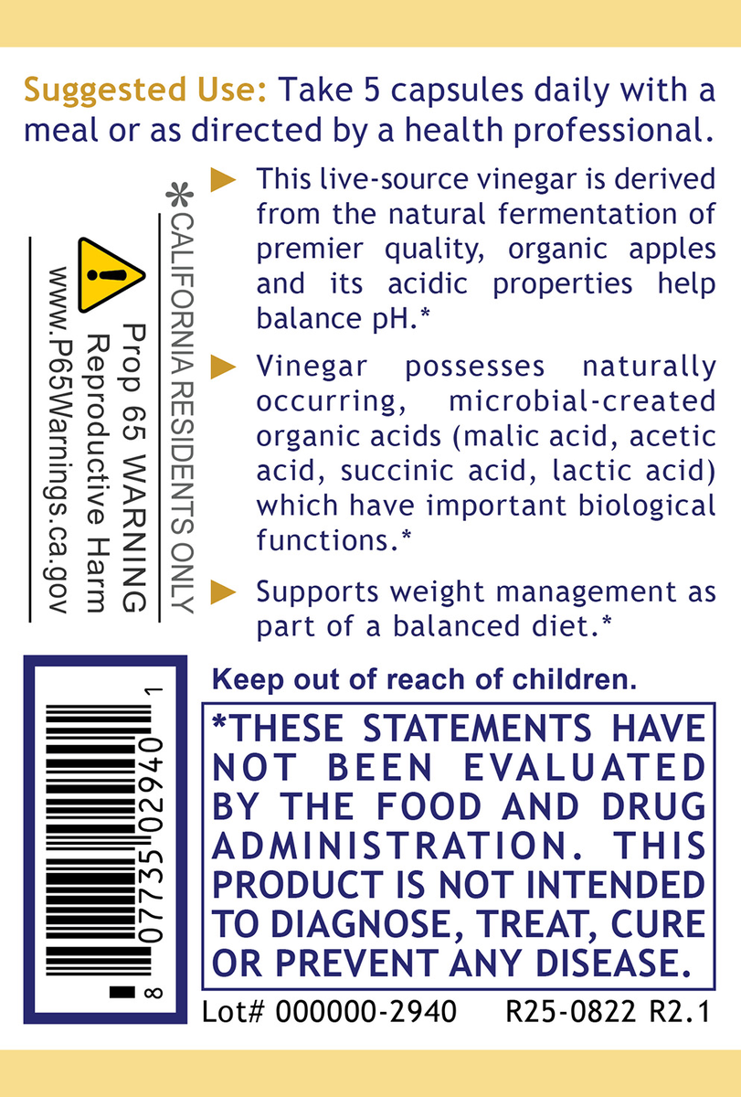 Apple Cider Vinegar, Premier