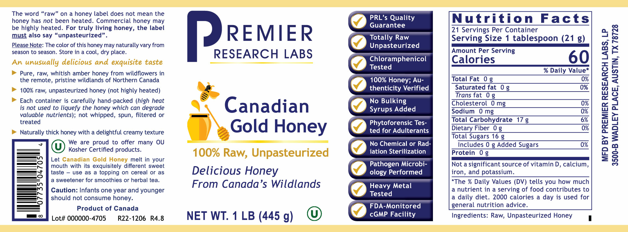 Canadian Gold Honey