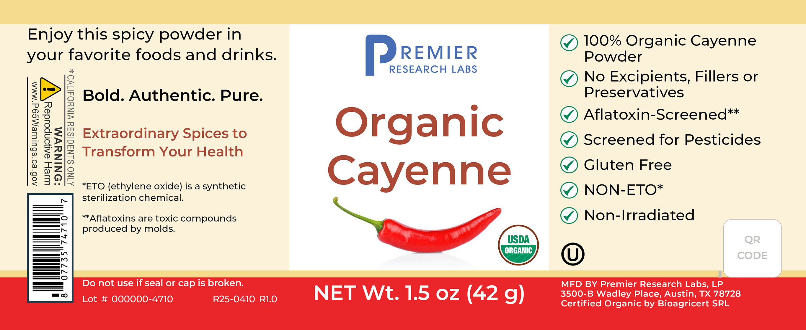 Organic Cayenne Spice Powder
