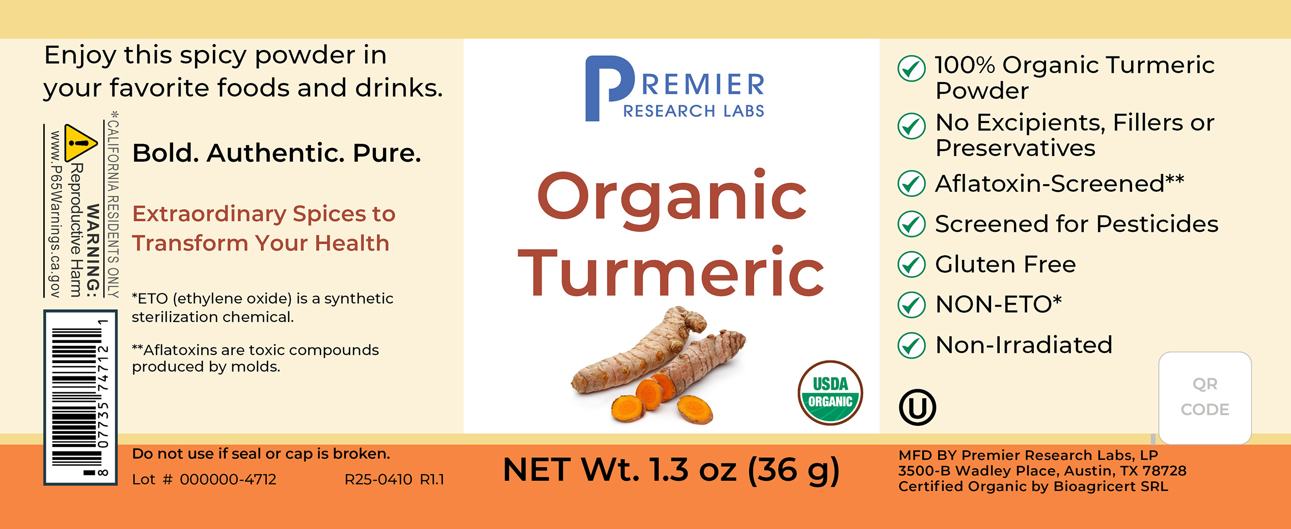Organic Turmeric Spice Powder