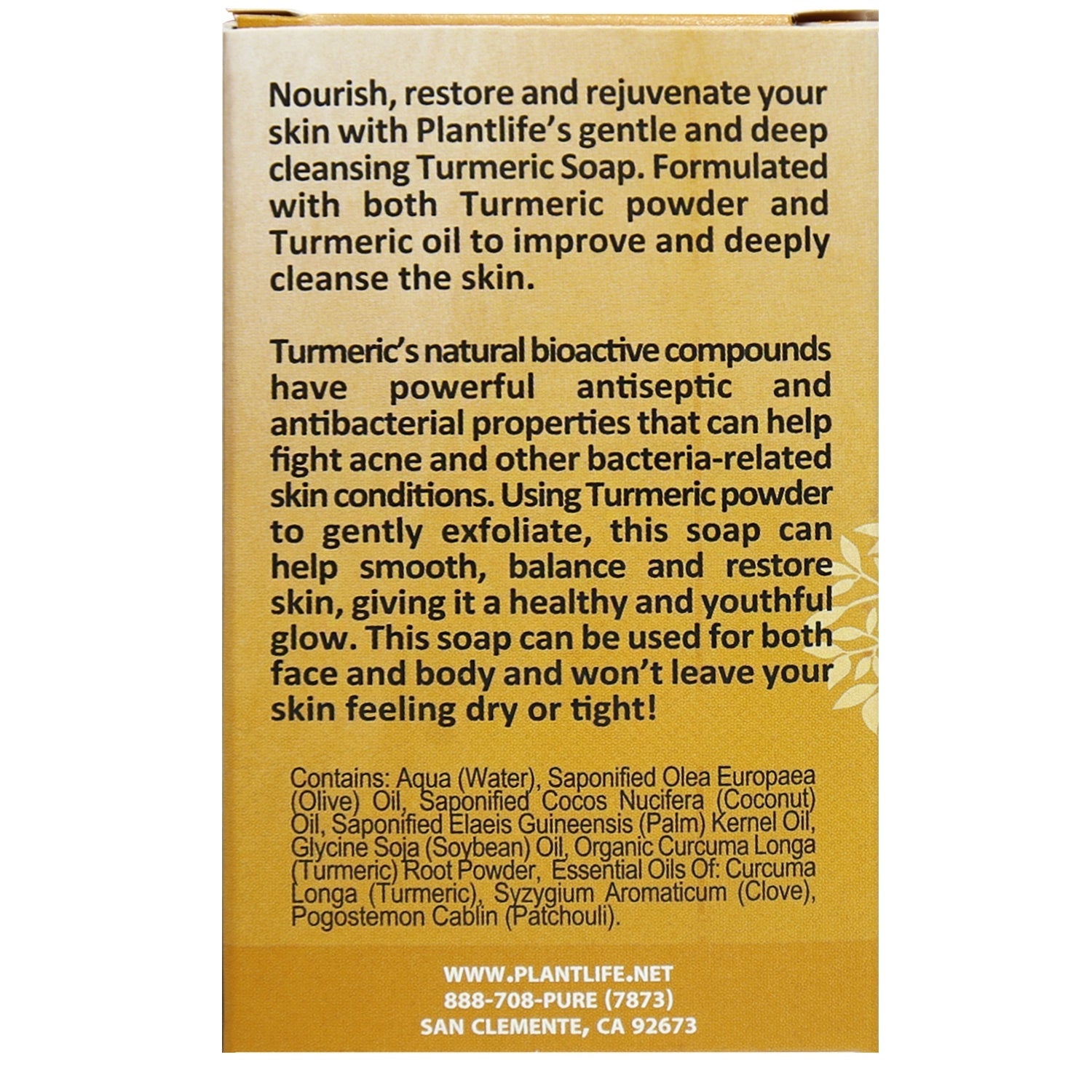 Turmeric Herbal Travel Size Bar Soap